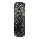 Pieniek vase, grey glass, Huta Hortensja, Poland, 1970s