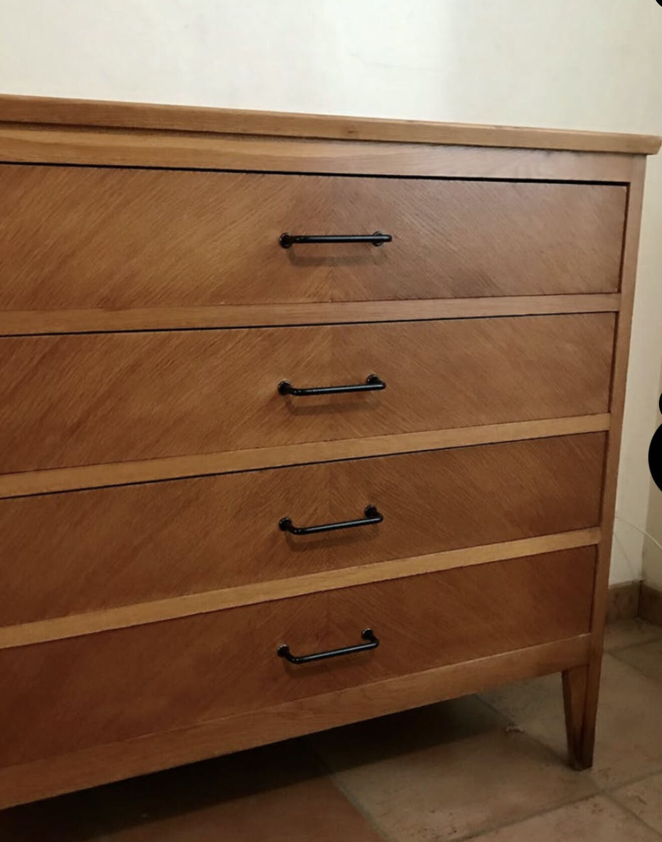 Vintage blond wood dresser