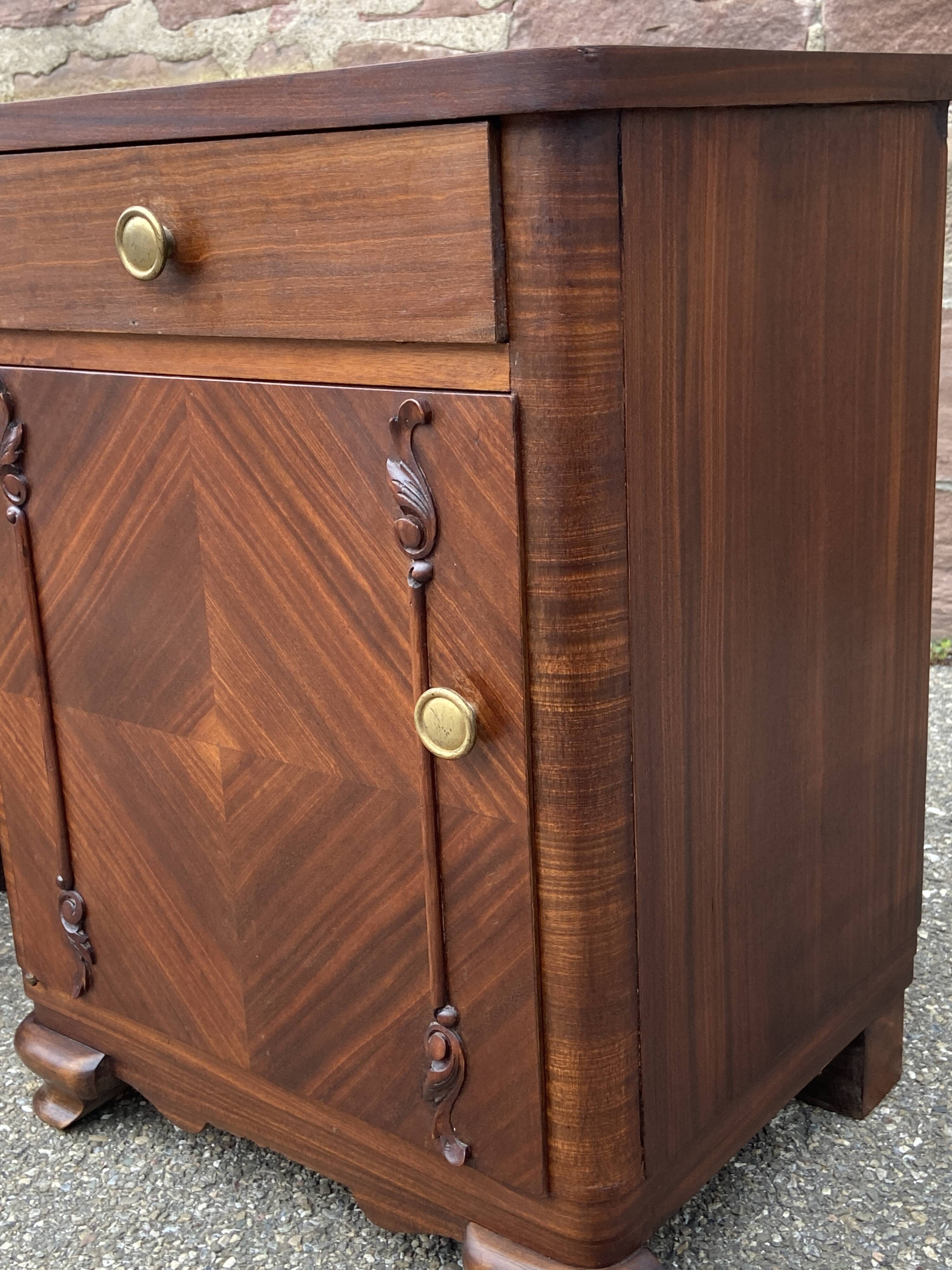 Paire de chevets Art Deco vintage 1950s