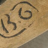 Mahogany coffee table bronze glass signed Garouste & Bonetti 1995