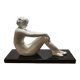 Ancient sculpture ODYV – Faïencerie de Vierzon – Art Deco seated woman