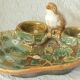 Empty ceramic pocket slurry nest birds