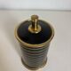 Vintage 1960 black cigarette case with gold stripes - 14 x 7 cm