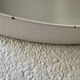 Scandinavian white round mirror from the 60s