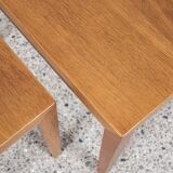 Midcentury Danish set of 3 side tables in oak by Severin Hansen for Haslev 1960s