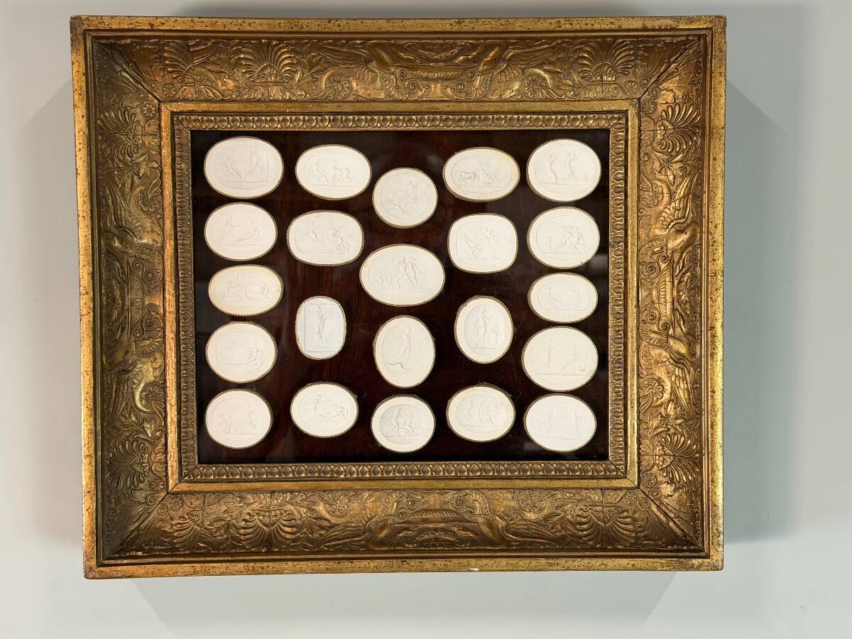 Collection of intaglio casts, souvenir of the Grand Tour, workshop of P. Paoletti, circa 1820.