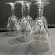 6 glasses on foot with water or wine