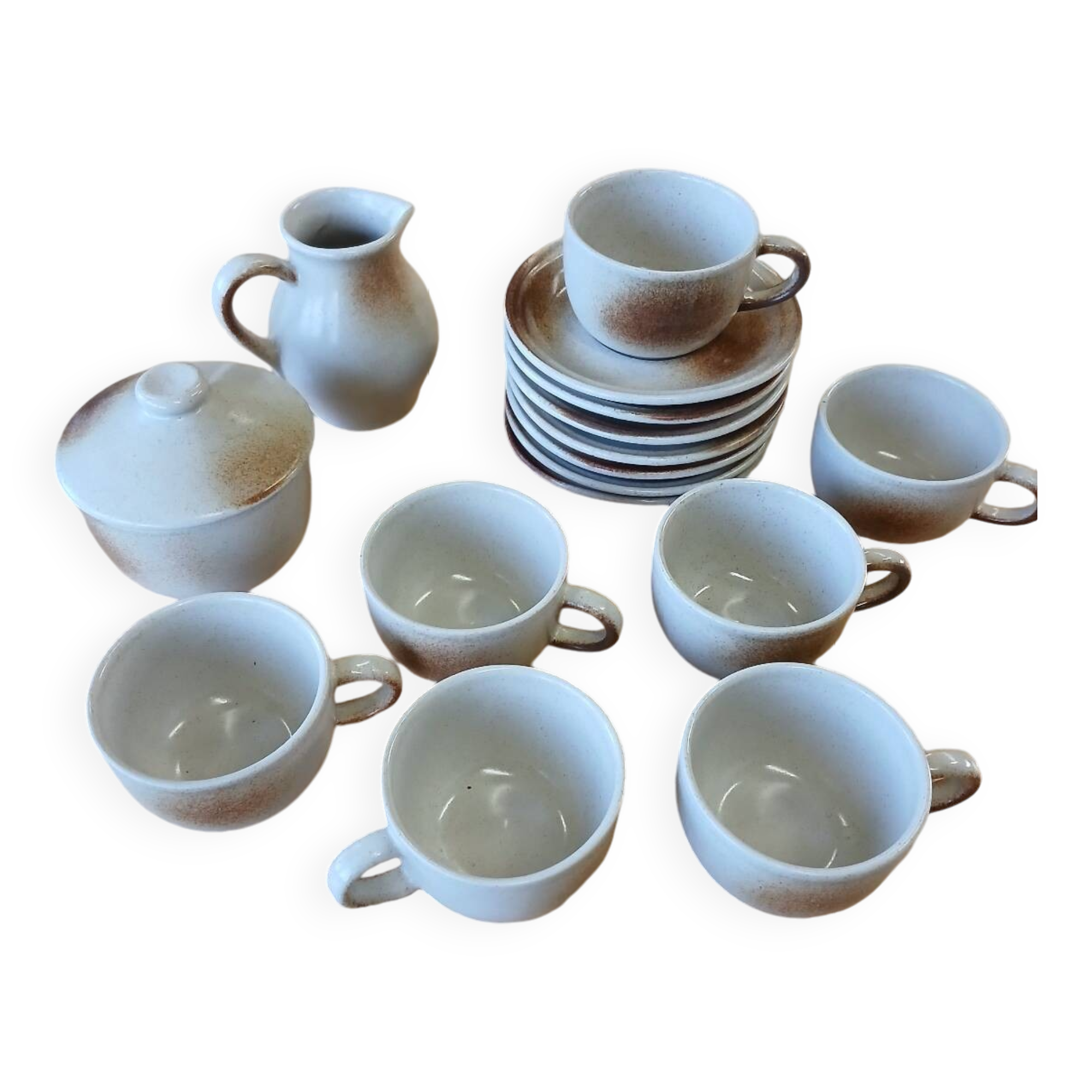 Antique stoneware coffee service