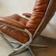 Vintage reclining lounge chair and footrest