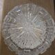 XL vintage round ceiling light in moulded glass