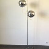 Eyeball chrome metal floor lamp