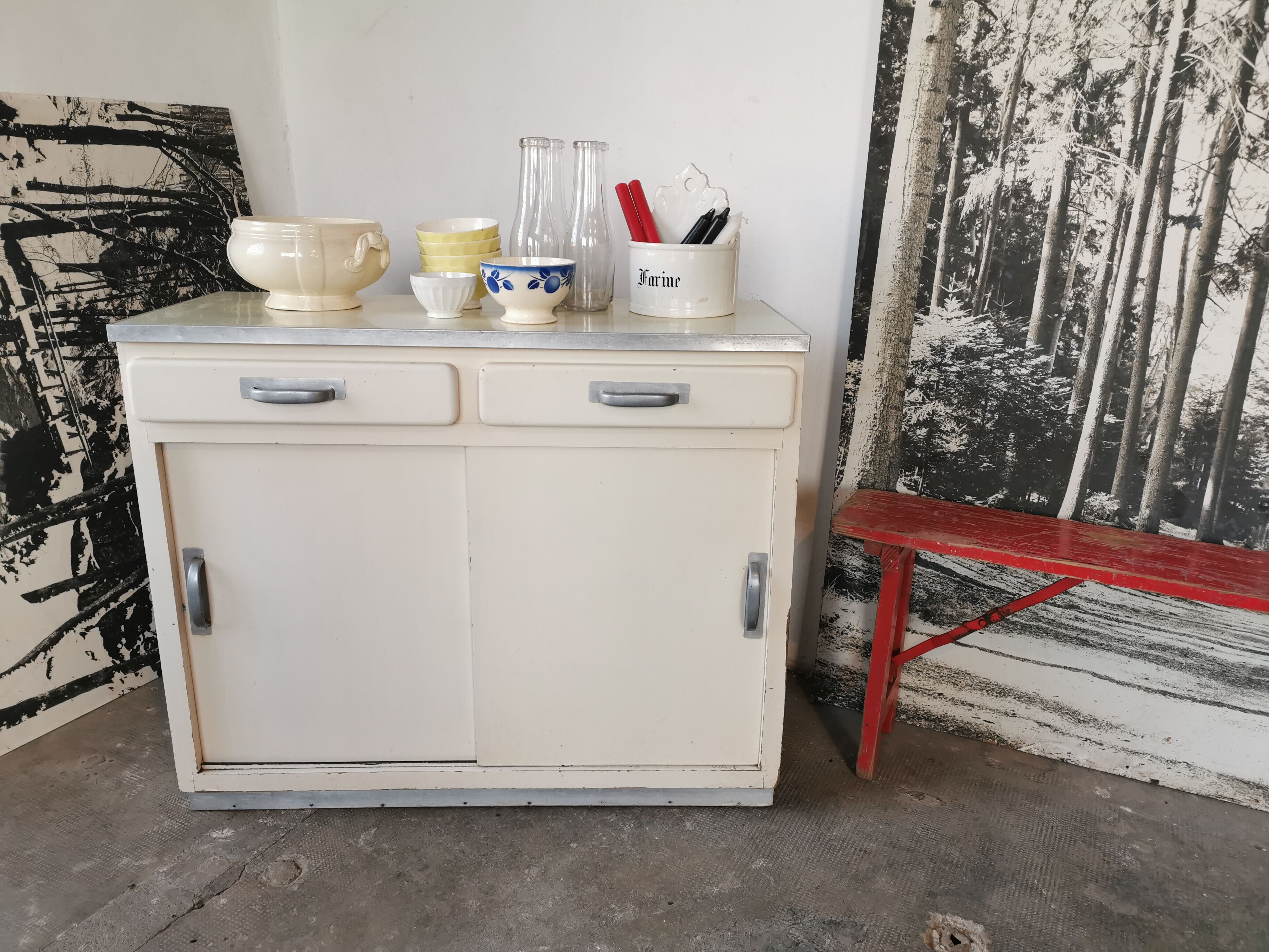 Buffet de cuisine 1950 vintage