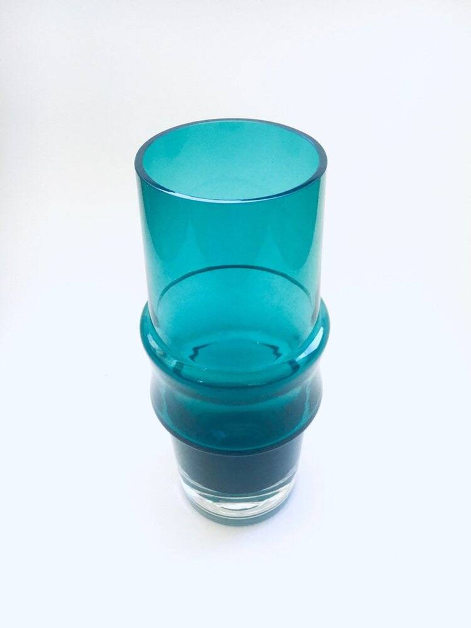 Extra Large Mid-Century Scandinavian Green Glass Vase by Tamara Aladin for Riihimaki, 1960s