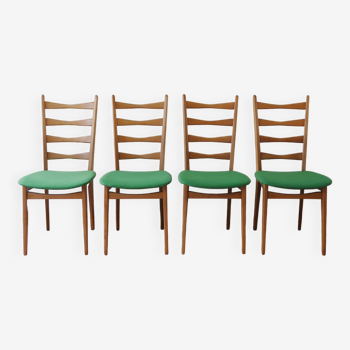 4 chaises scandinaves vertes