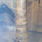 Design column floor lamp in mango wood