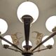 Art deco bronze fish chandelier