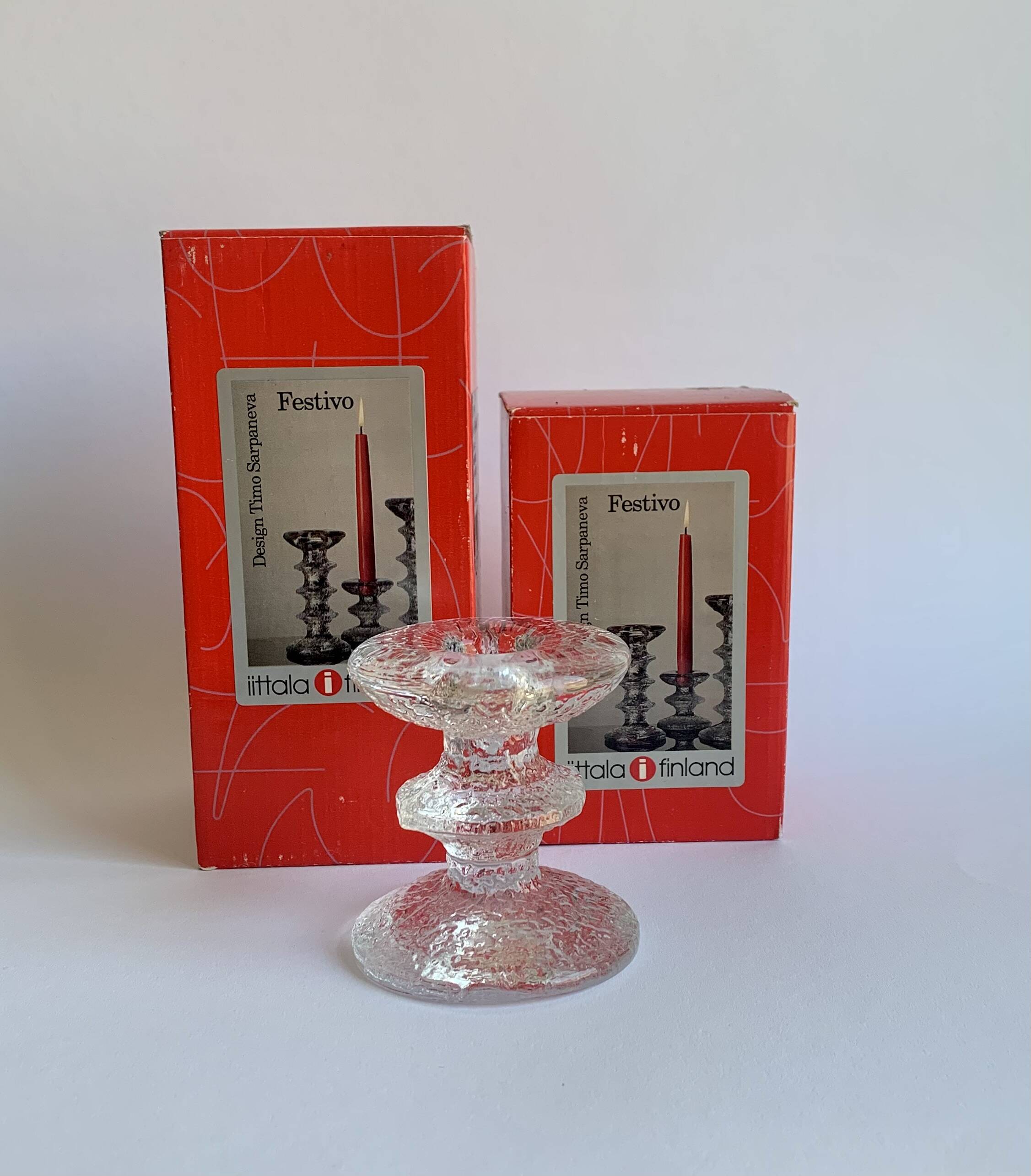 Set of 3 Festivo Glass Candle Holders – Iittala Finland