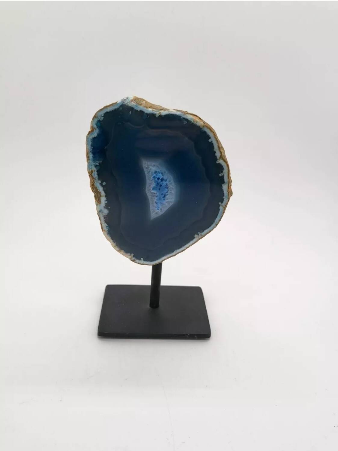 Blue Geode Agate on support