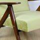 B-310 VAR armchair green olive velvet - light