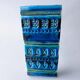 Rimini blue ceramic vase by Aldo Londi for Bitossi, Italy, 1960s