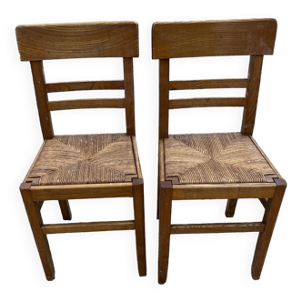 Set de 2 chaises reconstruction