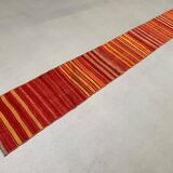 Old Turkish narrow Kilim Runner 405x49 cm shabby chic, vintage kelim