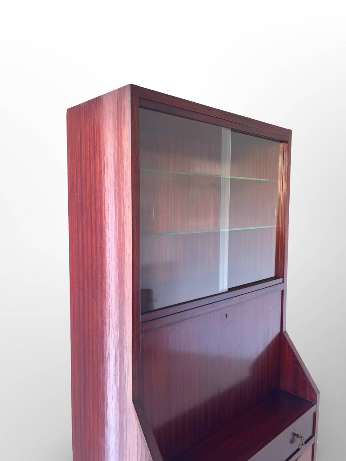 Buffet/crédence italienne en bois et acajou plaqué, années 1960.