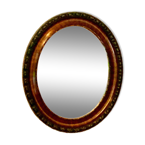 Miroir biseauté ovale en palissandre