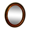 Miroir biseauté ovale en palissandre