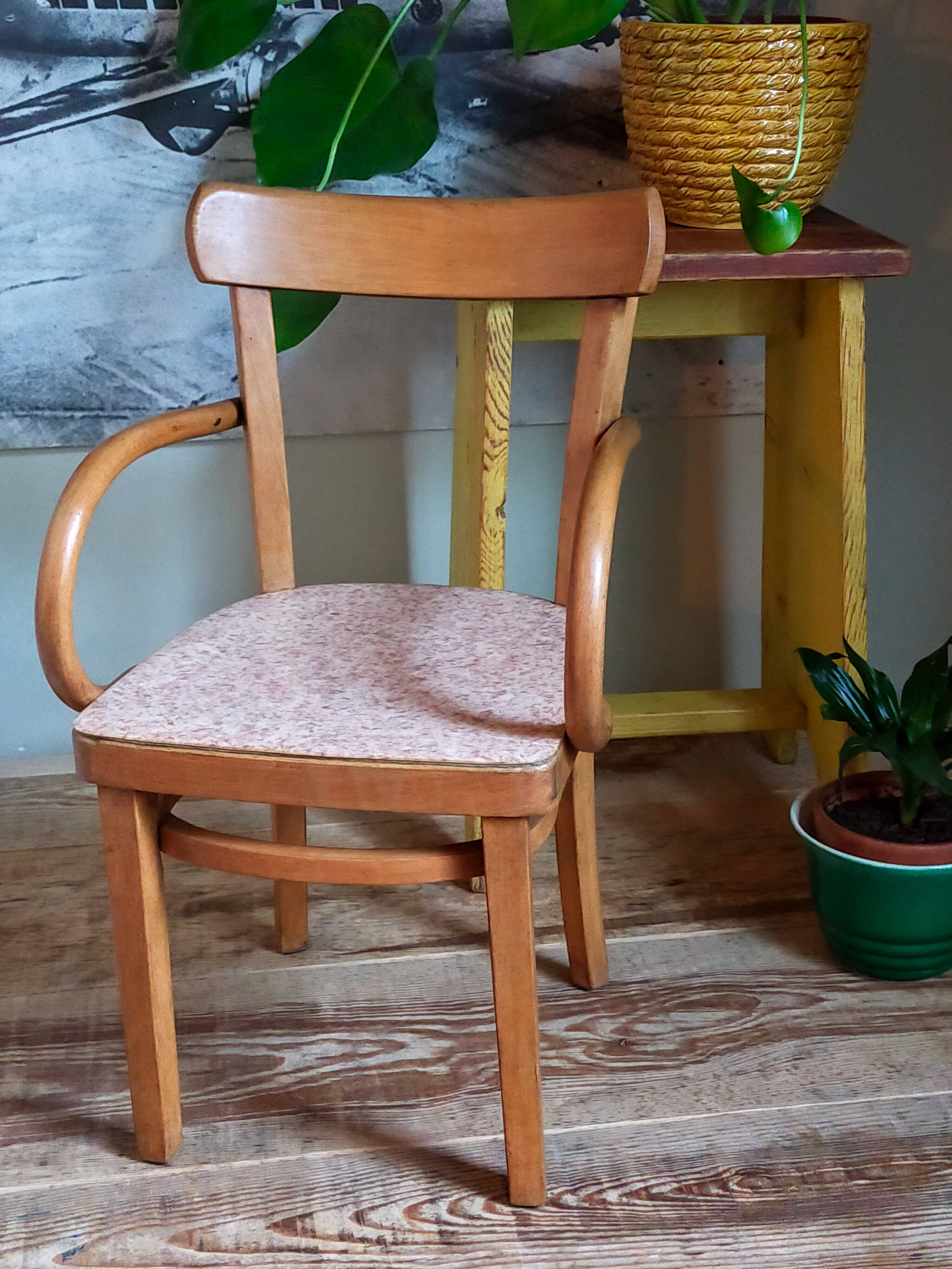Children's armchair in old bent wood