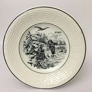 Set Of 6 Dessert Plates Representing 6 Months Of The Year. "Digoin Sarreguemines"