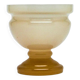 Vase, mid-century modern, beige glass, Poland, 1970s
