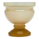 Vase, mid-century modern, beige glass, Poland, 1970s