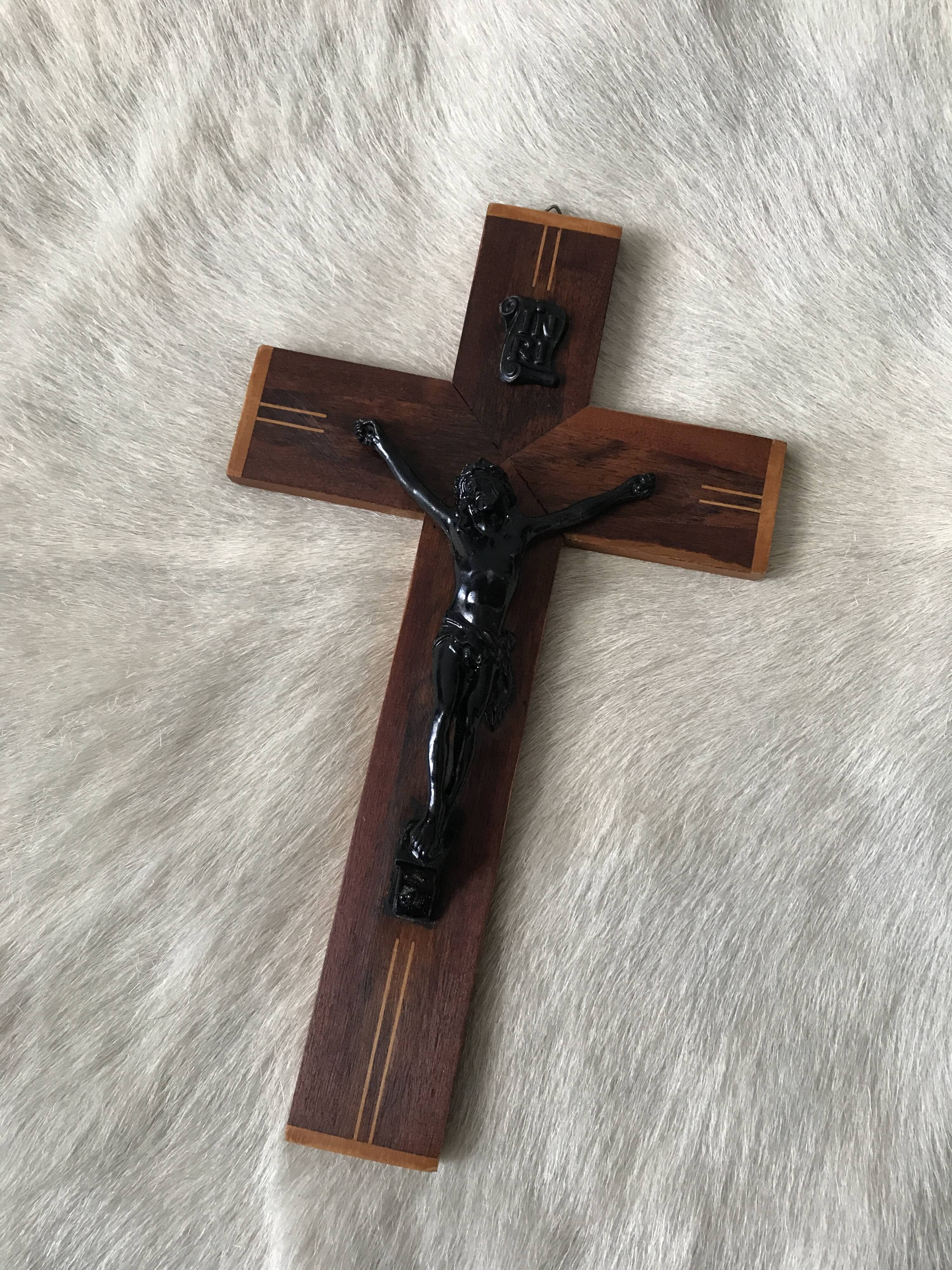 Ancient metal and wood crucifix