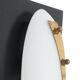 Vintage wall sconces in opaline glass and brass, 1950s, set of 2.