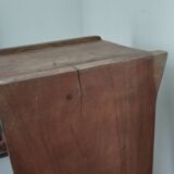 Brutalist monoxyl wooden stool