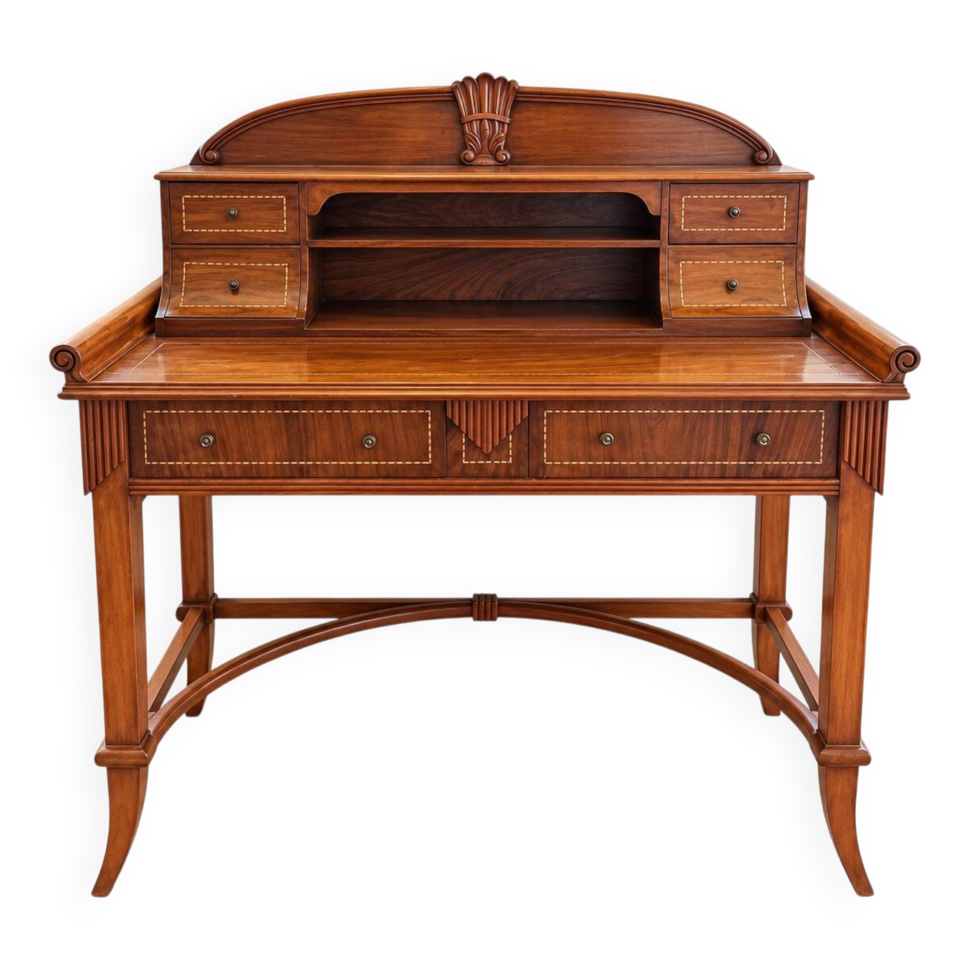 Antique wooden desk with steps and drawers – 103 cm