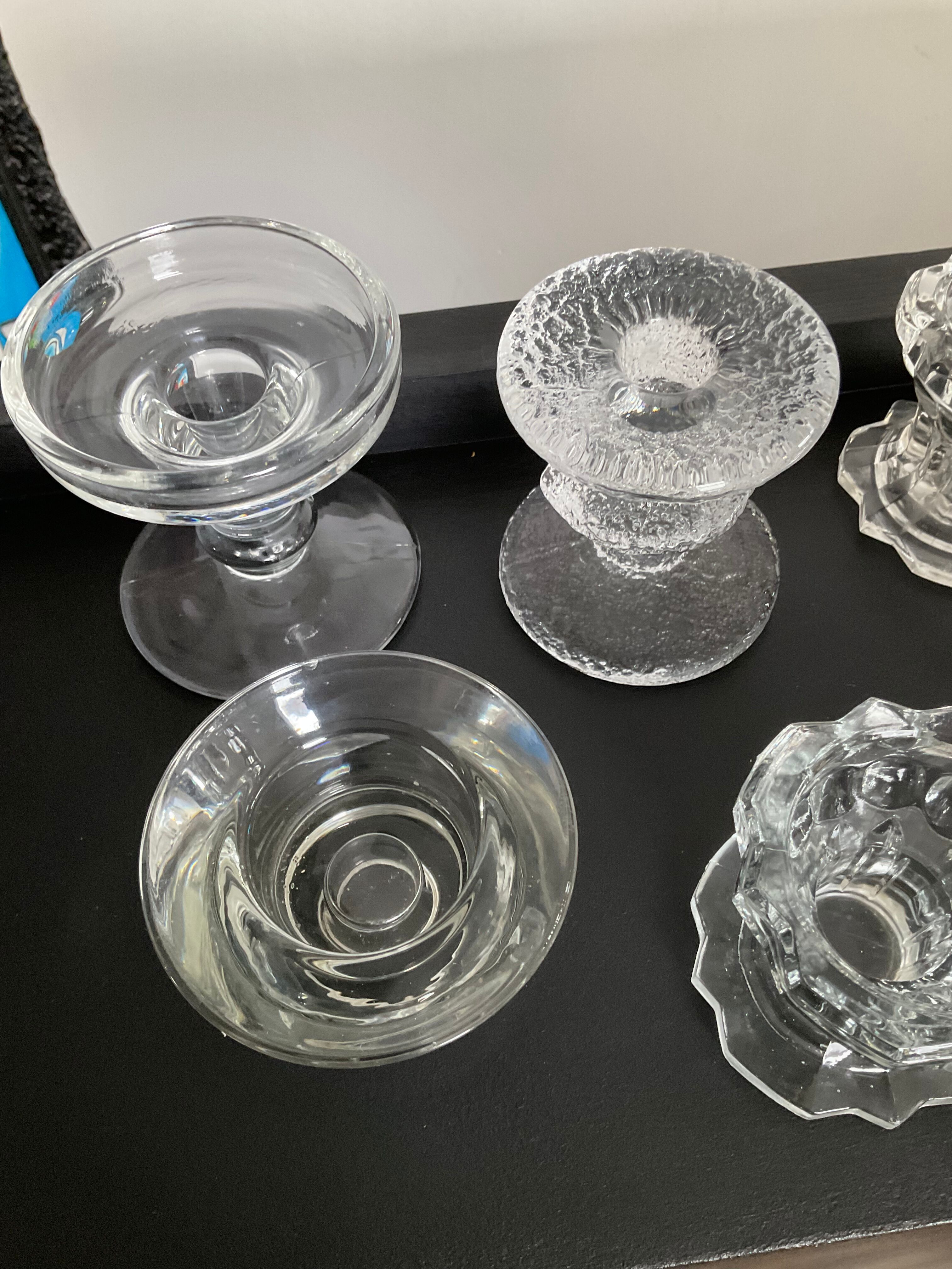 Series of 6 vintage candle holders 70s