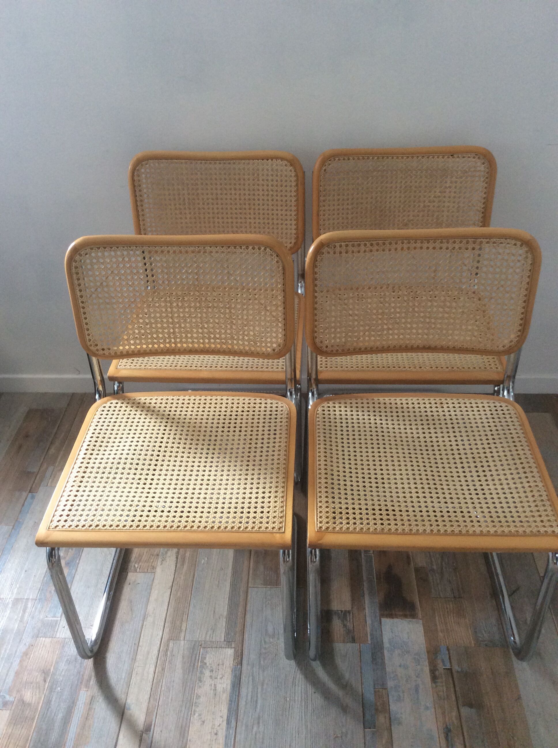 Série de 4 chaises Marcel Breuer Cesca B32