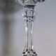 Set of 6 mid-century French crystal wine glasses