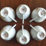 6 tasses Chapus Frères Limoges "Service Perle"