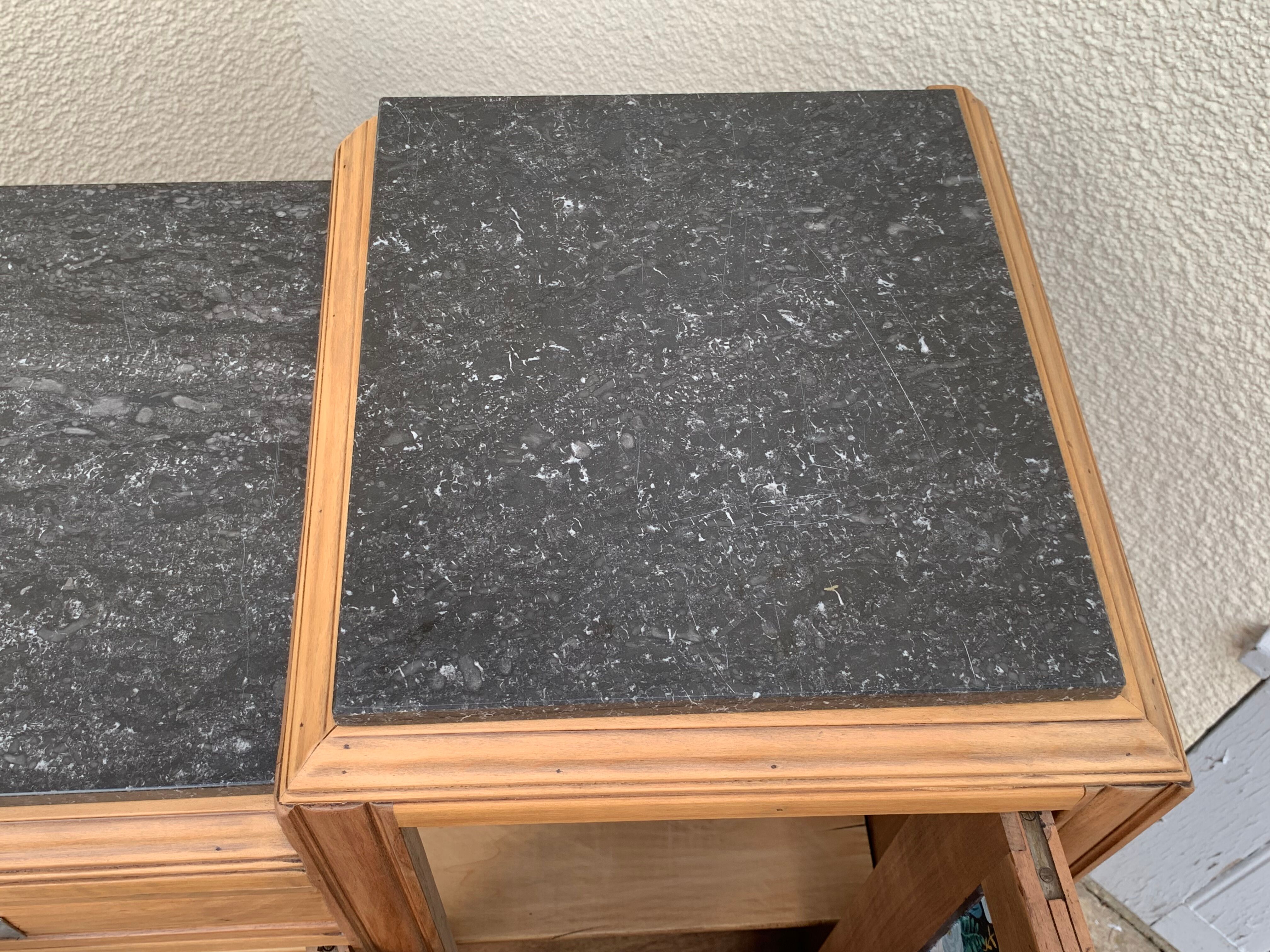 Parisian art deco buffet walnut brut massive 1920