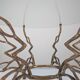 Zigzag Bronze Faux Bamboo Hollywood Regency Coffee Table, 1960s