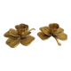 Bougeoirs fleur trefle en  laiton