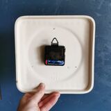 Vintage ceramic clock square silent wall clock "Quarz caramel"