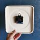 Vintage ceramic clock square silent wall clock "Quarz caramel"