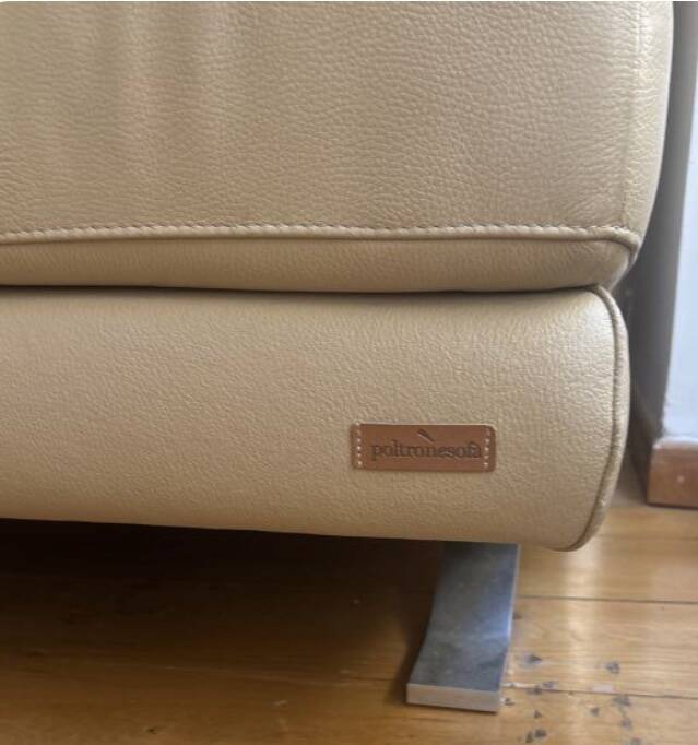 3-seater leather sofa Poltrona Frau