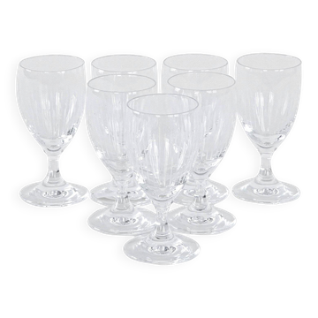 7 verres danois en cristal, années 1970