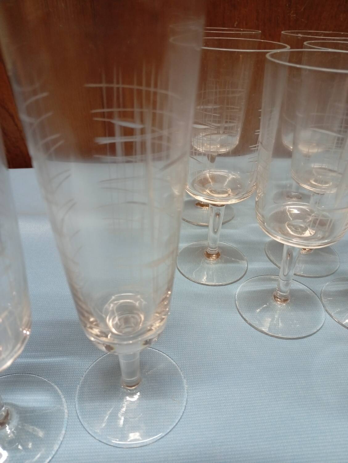 Vintage stemmed glasses