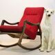 Rocking-chair in beech by Ton